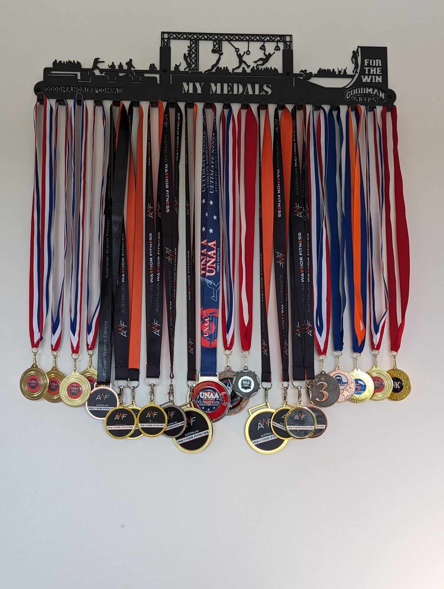 Metal Medal Holder (40cm and 60cm Lengths Available) Choose From Black or Stainless Steel - Image 3
