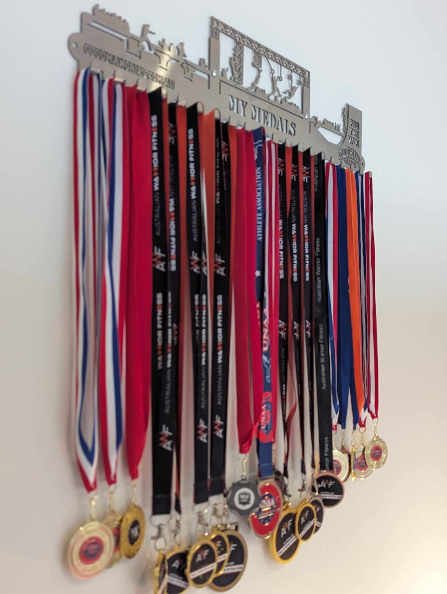 Metal Medal Holder (40cm and 60cm Lengths Available) Choose From Black or Stainless Steel - Image 2