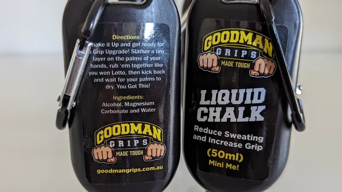 Liquid Chalk Bundle: 250ml + 50ml with Carabiner – Goodman Grips (image 6)