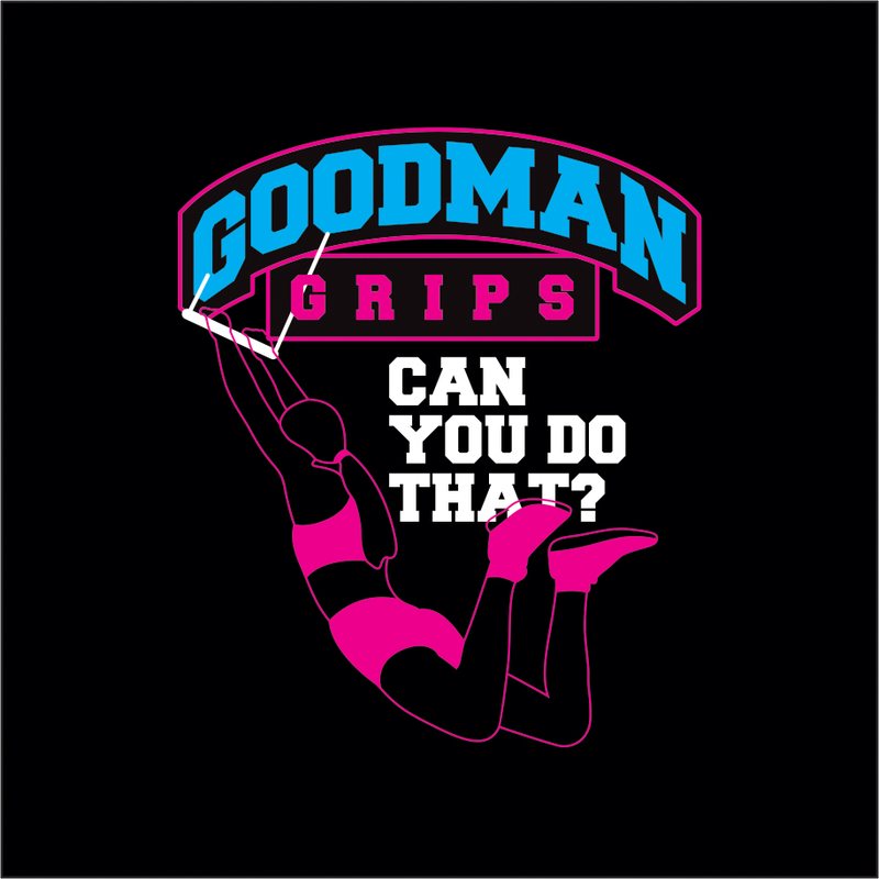 Goodman Grips, Can You Do That, Dri Wick Pink Logo T-Shirt